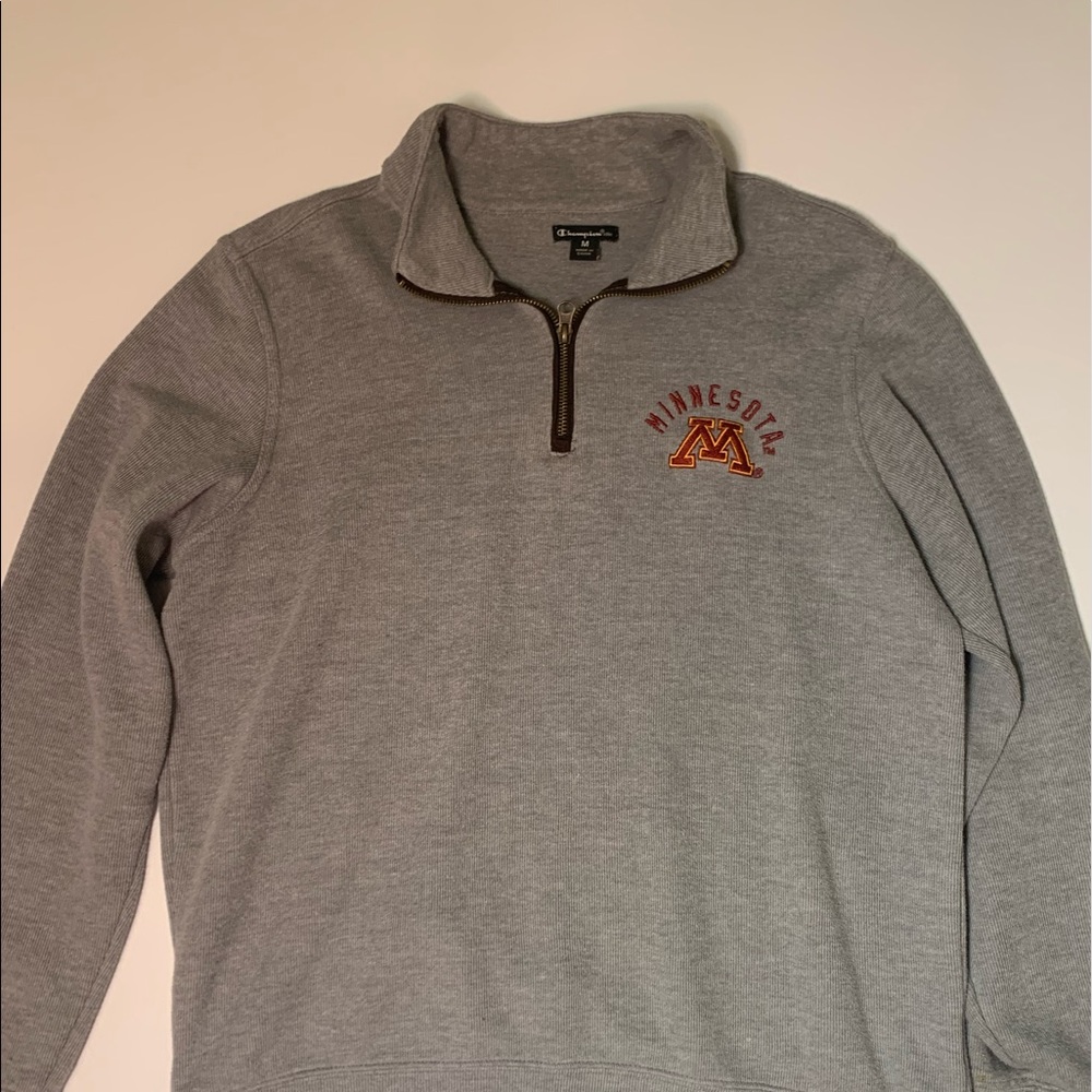 champion minnesota quarter zip sweatshirt